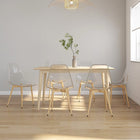 Dining chairs 6 pcs PET transparent