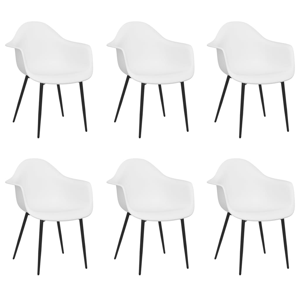 Eetkamerstoelen Pp 6 Wit