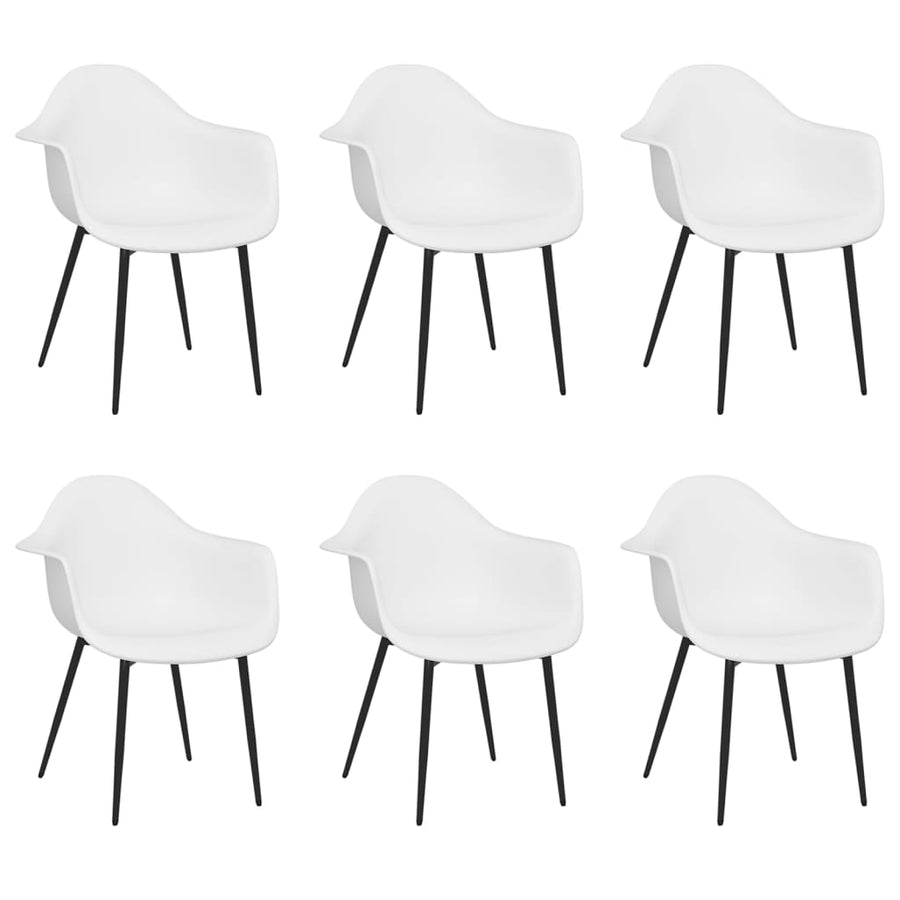 Eetkamerstoelen Pp 6 Wit