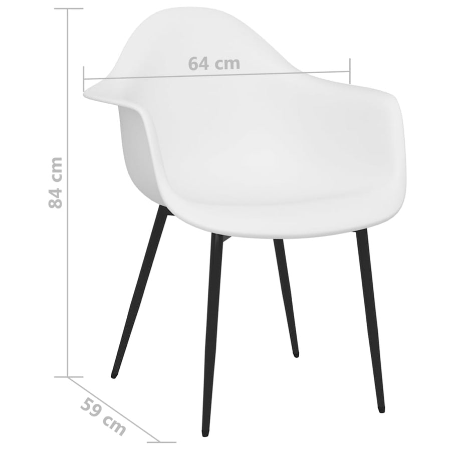 Eetkamerstoelen Pp 6 Wit