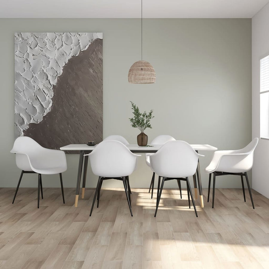 Eetkamerstoelen Pp 6 Wit