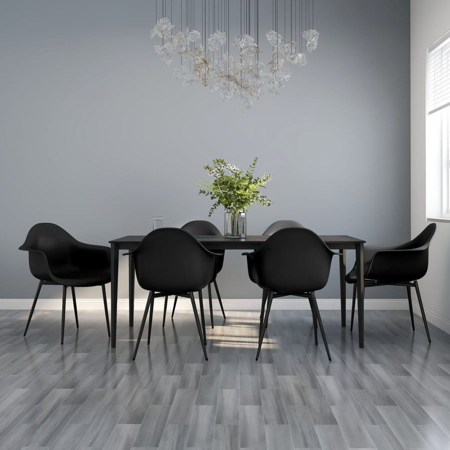 Eetkamerstoelen Pp 6 Zwart
