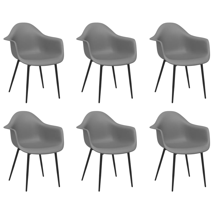 Eetkamerstoelen Pp 6 Grijs