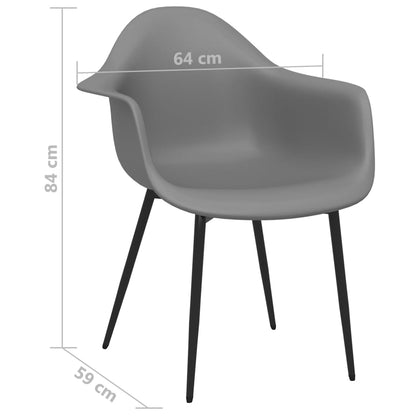 Eetkamerstoelen Pp 6 Grijs