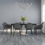Eetkamerstoelen 6 stuks PP grijs 64x59x84 cm