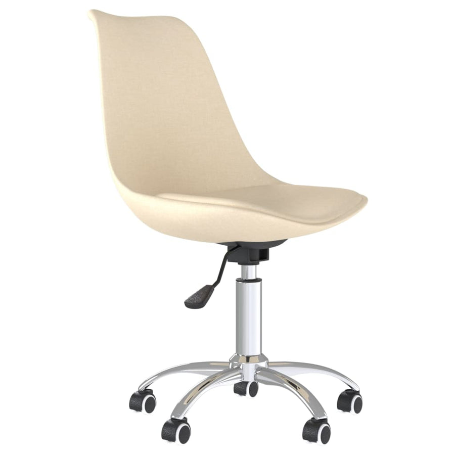 Eetkamerstoelen Draaibaar Stof Kleurig 4 Crème