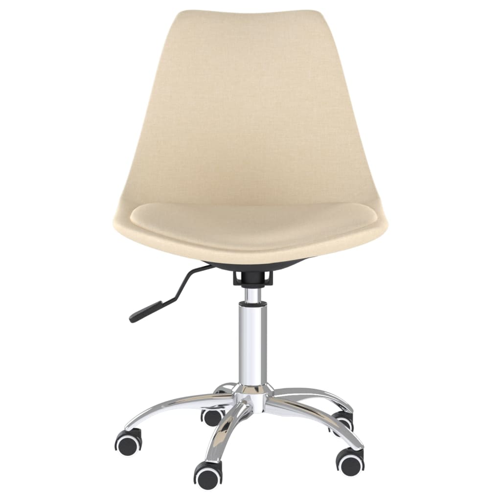 Eetkamerstoelen Draaibaar Stof Kleurig 4 Crème