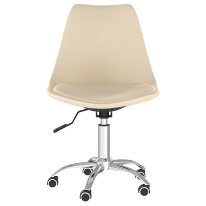 Eetkamerstoelen Draaibaar Stof Kleurig 4 Crème