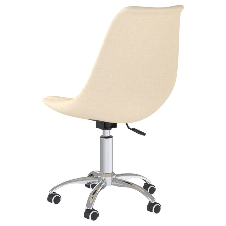 Eetkamerstoelen Draaibaar Stof Kleurig 4 Crème