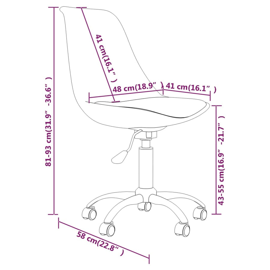 Eetkamerstoelen Draaibaar Stof Kleurig 4 Crème