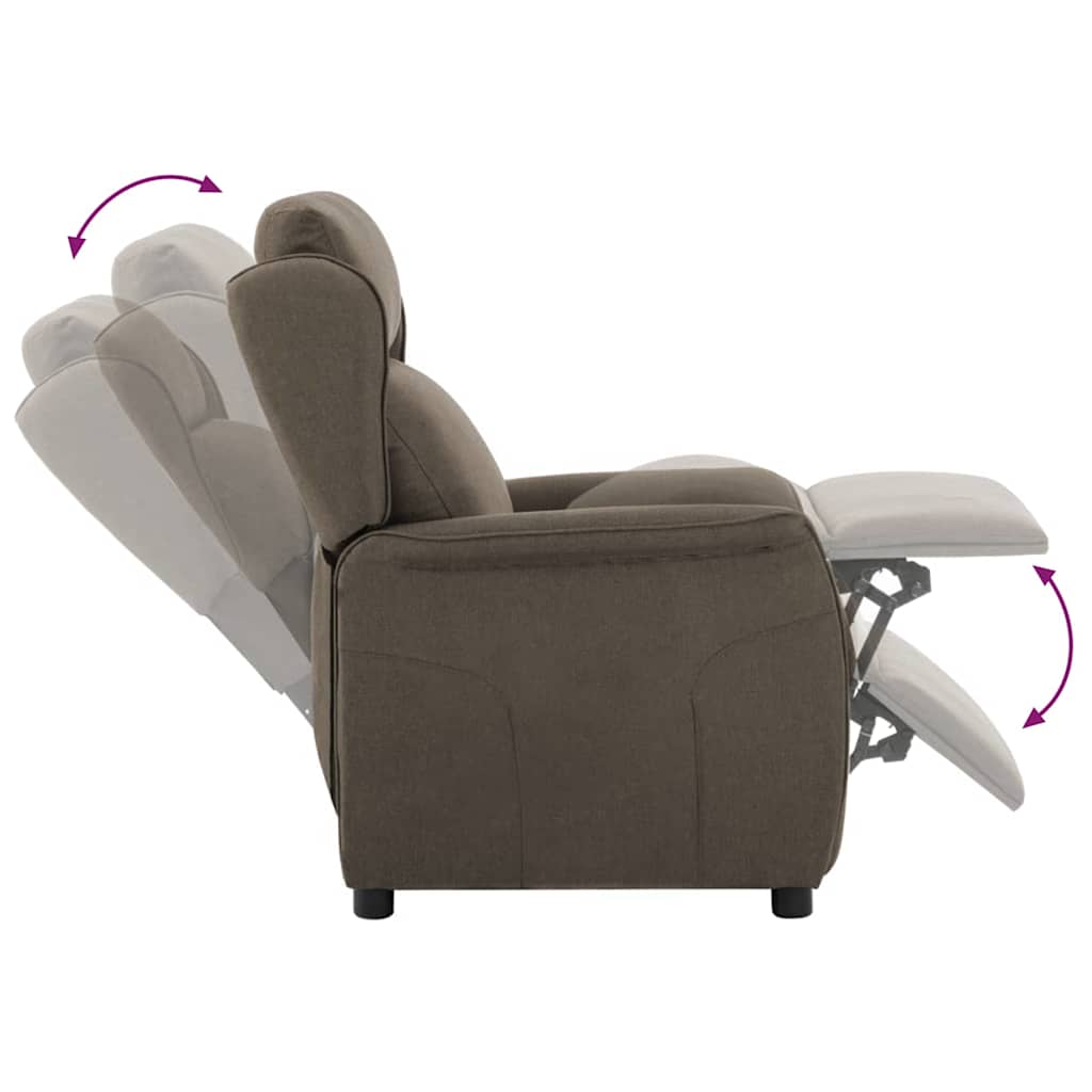 Ligstoel Taupe 67.5 x 93.5 x 101.5 cm Stof