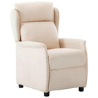 Sun Lounger Cream 66.5 x 94 x 101.5 cm Polyester