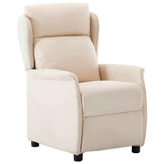 Sun Lounger Cream 66.5 x 94 x 101.5 cm Polyester