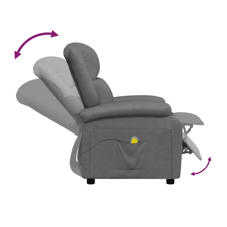 Massagestoel Kunstleer Grijs