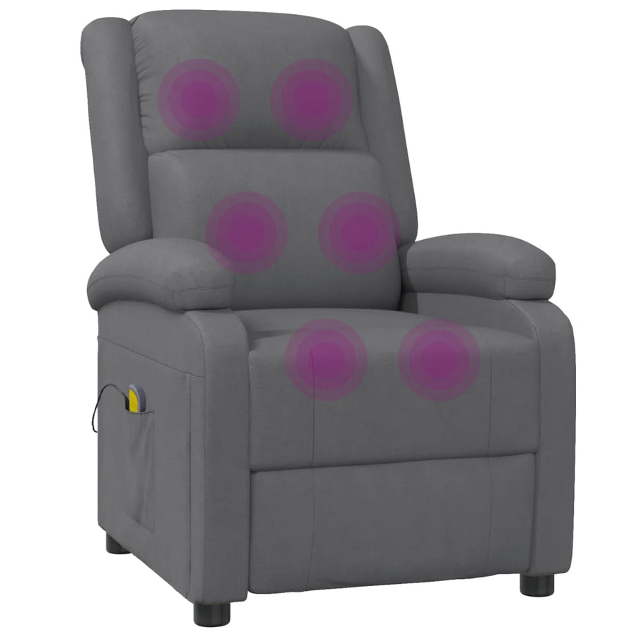 Massagestoel Kunstleer Grijs