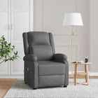 Massagestoel kunstleer grijs 70x93x98 cm