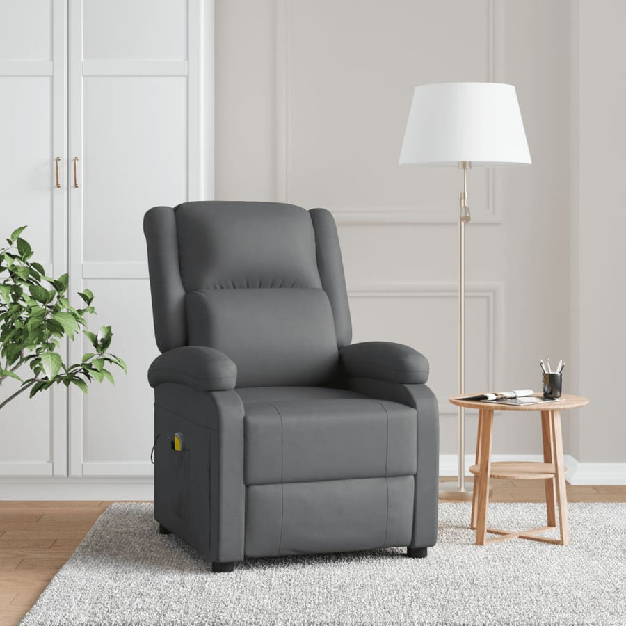 Massagestoel Kunstleer Grijs