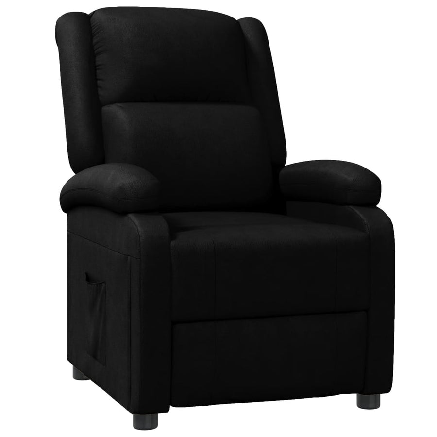 Fauteuil Verstelbaar Kunstleer Zwart