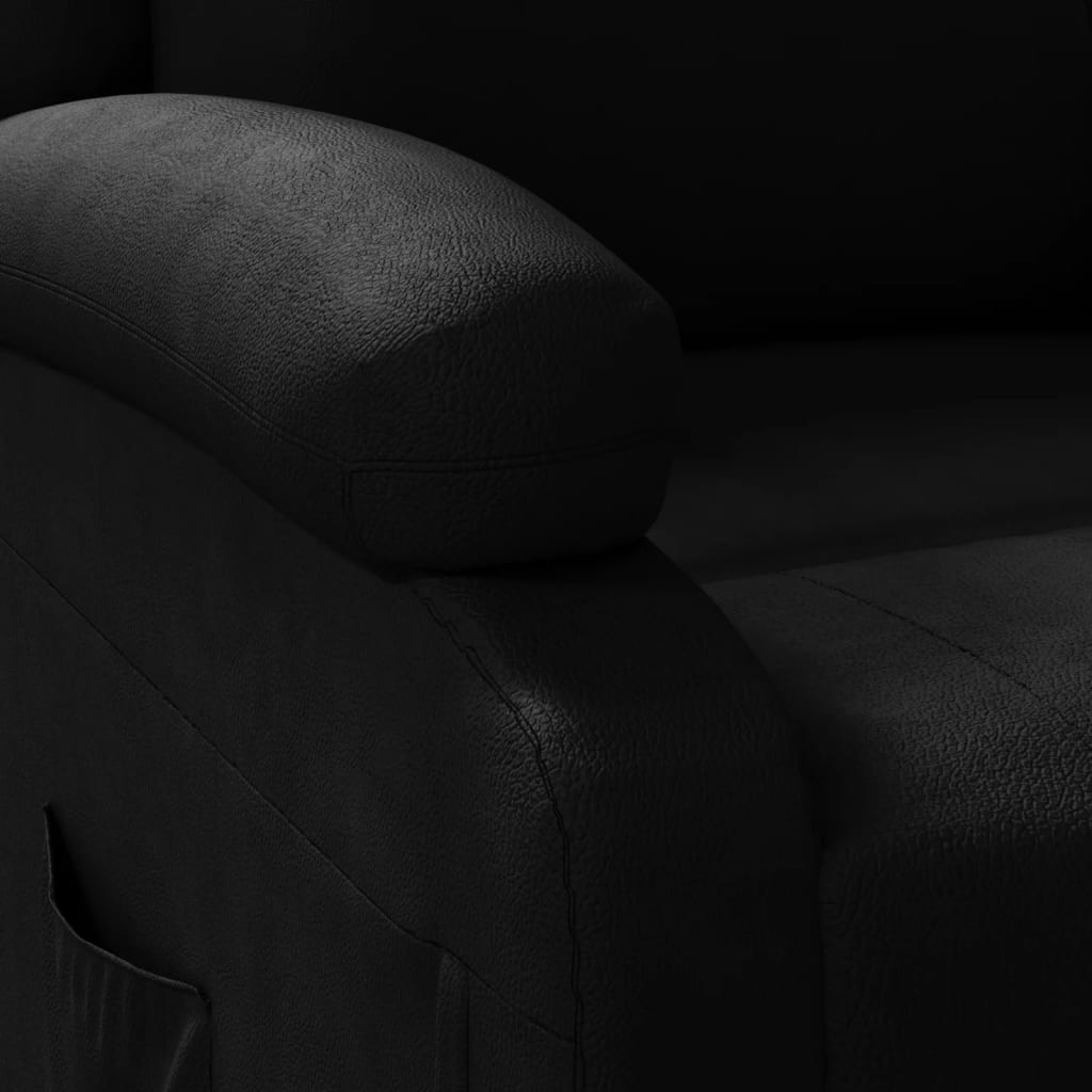 Fauteuil Verstelbaar Kunstleer Zwart