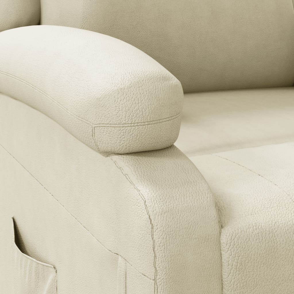 Fauteuil verstelbaar kunstleer wit
