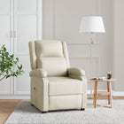 Adjustable armchair artificial leather white