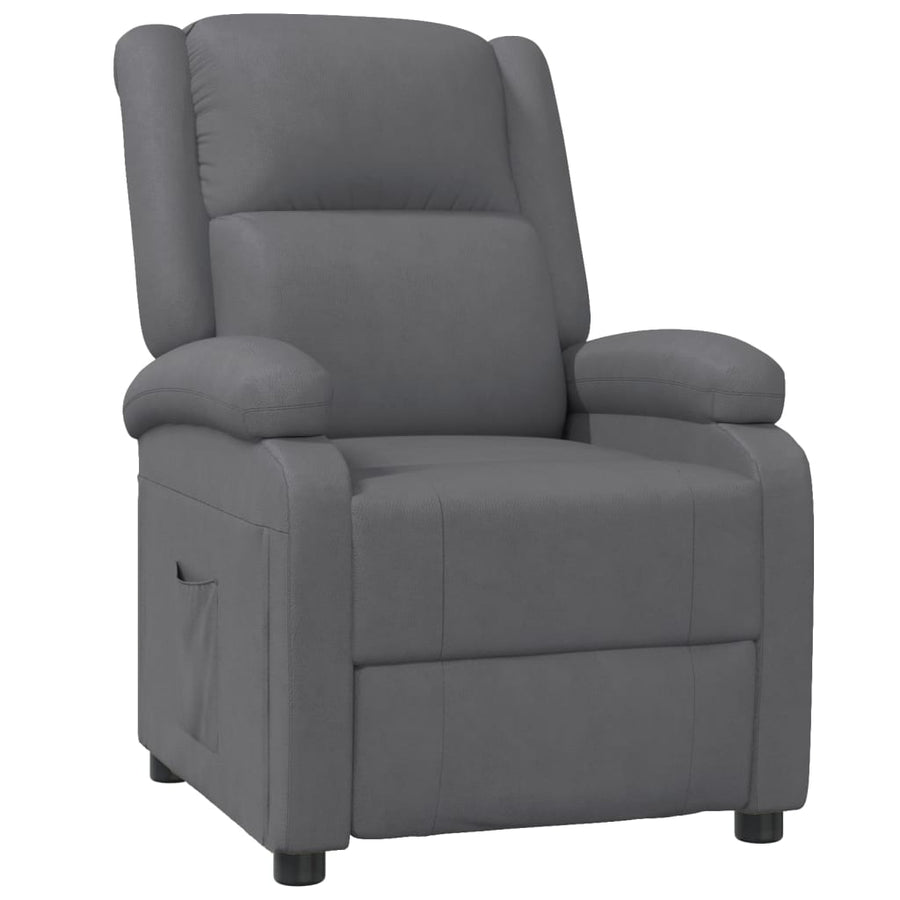 Fauteuil Verstelbaar Kunstleer Grijs