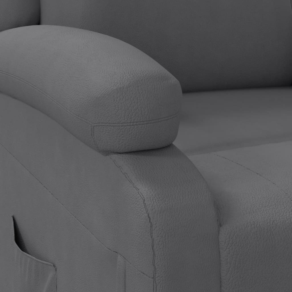 Fauteuil Verstelbaar Kunstleer Grijs