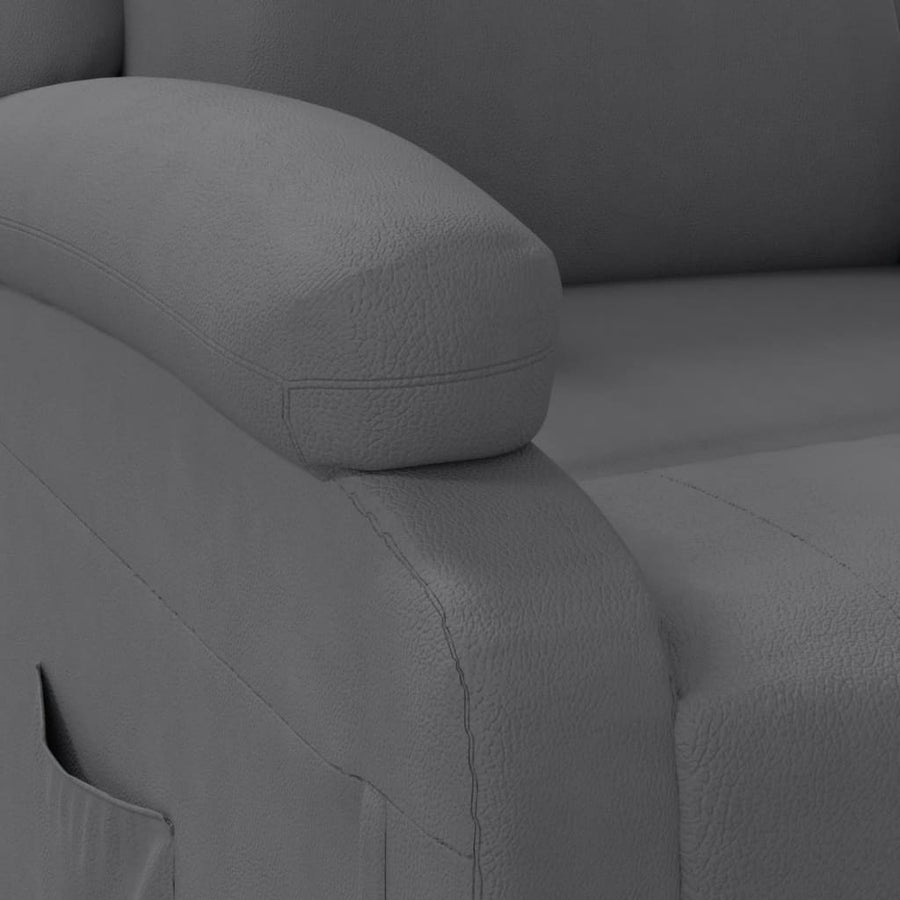 Fauteuil Verstelbaar Kunstleer Grijs