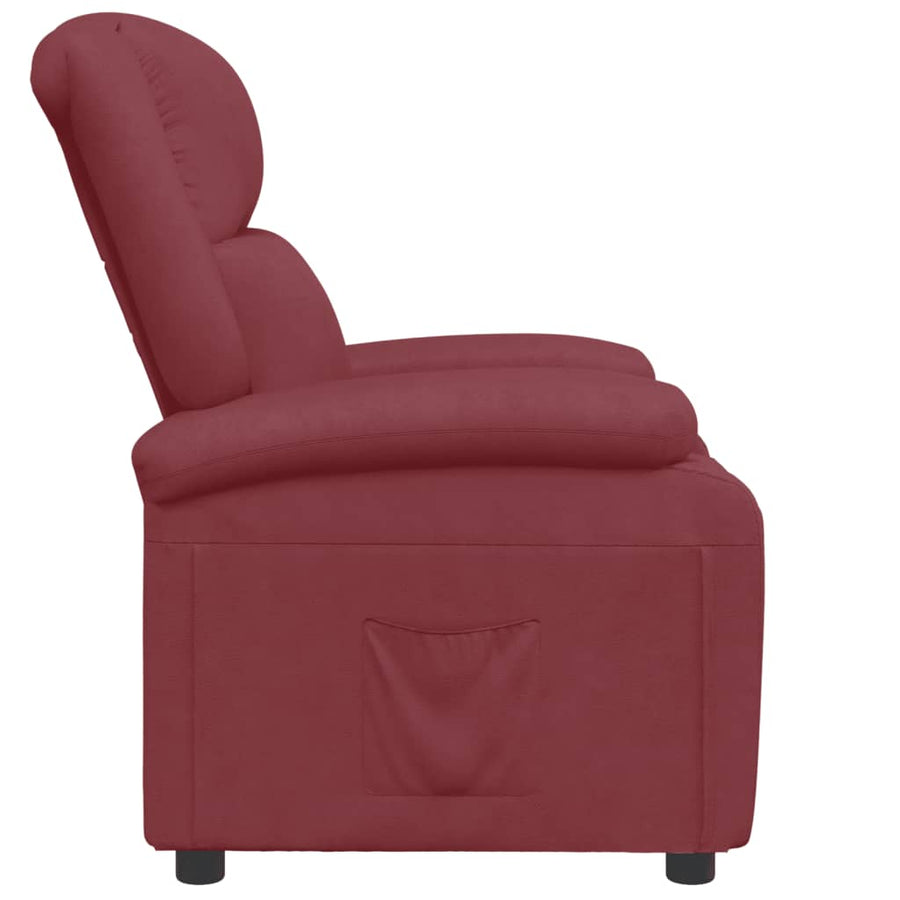 Fauteuil Verstelbaar Kunstleer Wijnrood