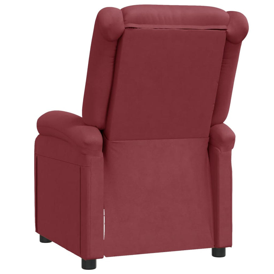 Fauteuil Verstelbaar Kunstleer Wijnrood