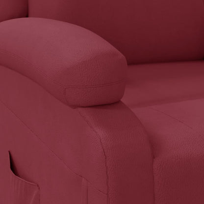 Fauteuil Verstelbaar Kunstleer Wijnrood