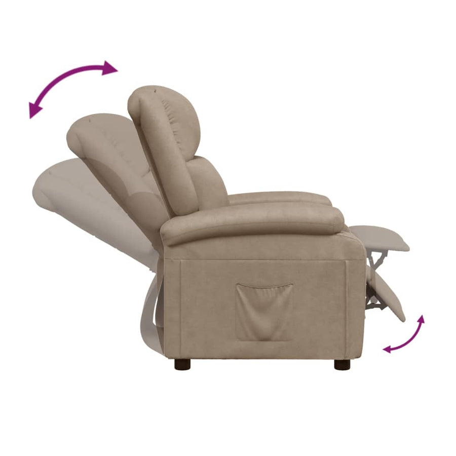 Fauteuil Verstelbaar Kunstleer Kleurig Cappuccino