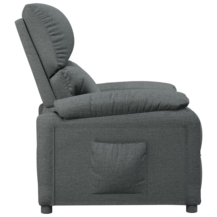 Fauteuil verstelbaar stof donkergrijs