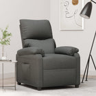 Adjustable fabric armchair dark gray