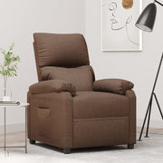 Fauteuil verstelbaar stof bruin 70x90x100 cm