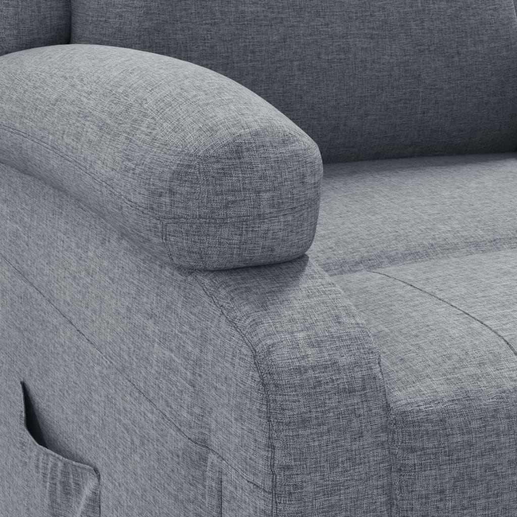 Fauteuil verstelbaar stof lichtgrijs