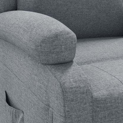 Fauteuil verstelbaar stof lichtgrijs