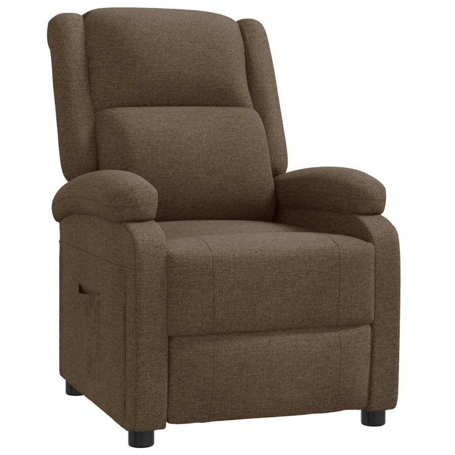 Fauteuil verstelbaar stof bruin