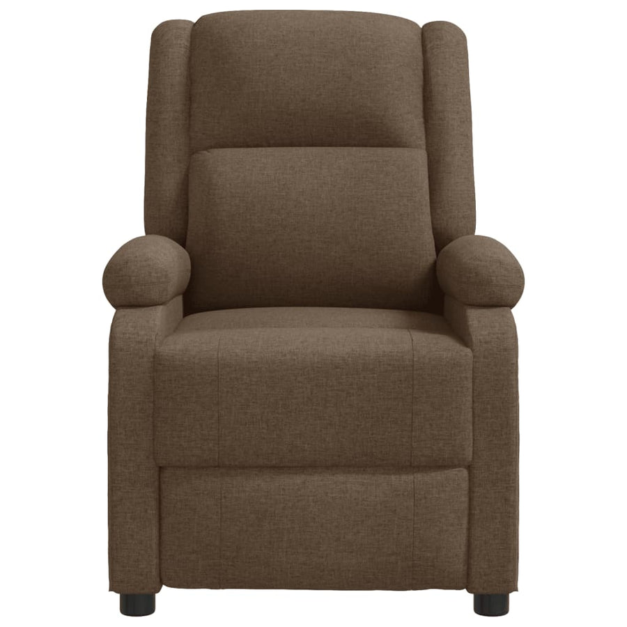 Fauteuil verstelbaar stof bruin
