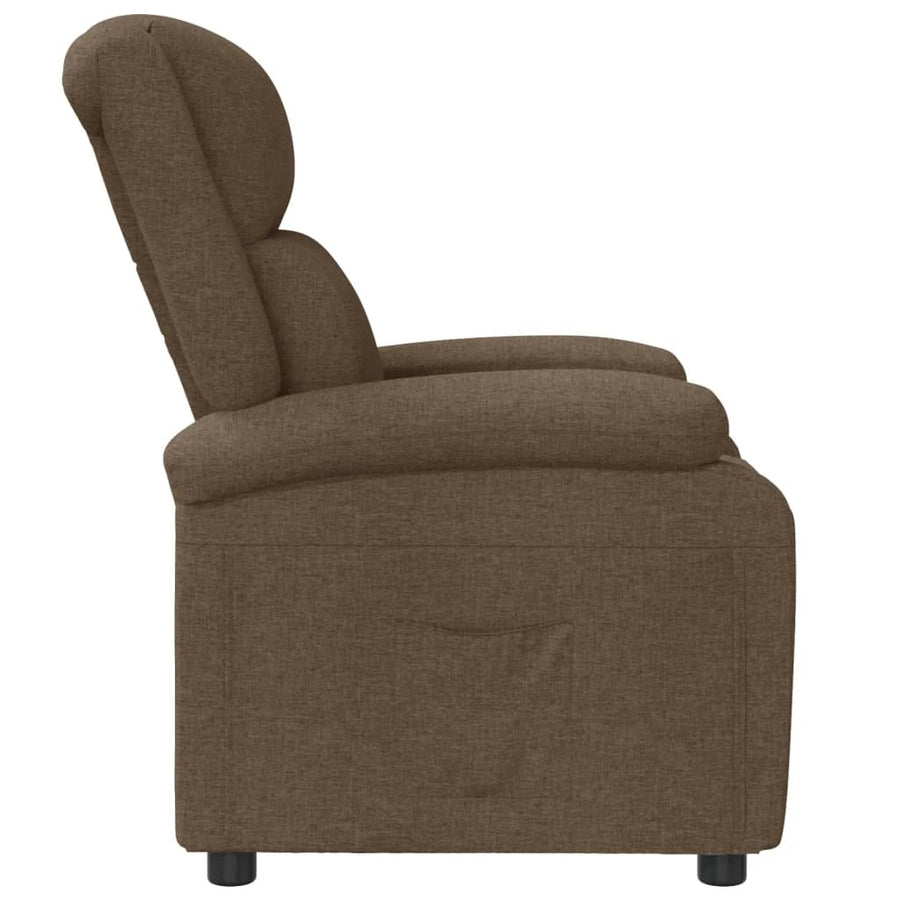 Fauteuil verstelbaar stof bruin