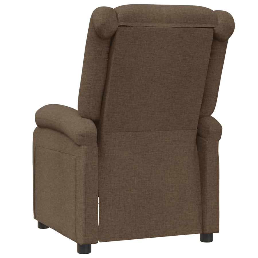 Fauteuil verstelbaar stof bruin