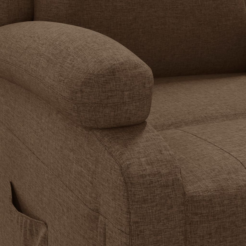 Fauteuil verstelbaar stof bruin