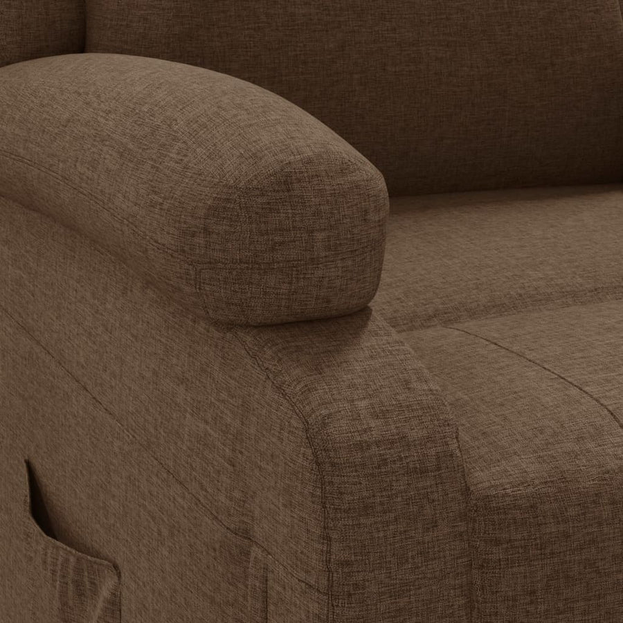 Fauteuil verstelbaar stof bruin