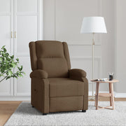 Fauteuil verstelbaar stof bruin 70x93x98 cm