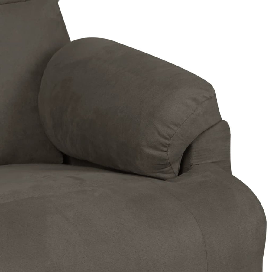Massagestoel microvezelstof donkergrijs
