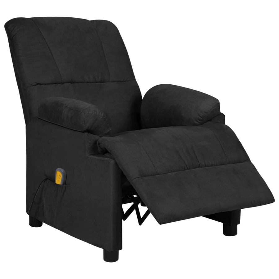 Massagestoel microvezelstof zwart