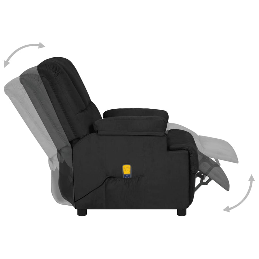 Massagestoel microvezelstof zwart