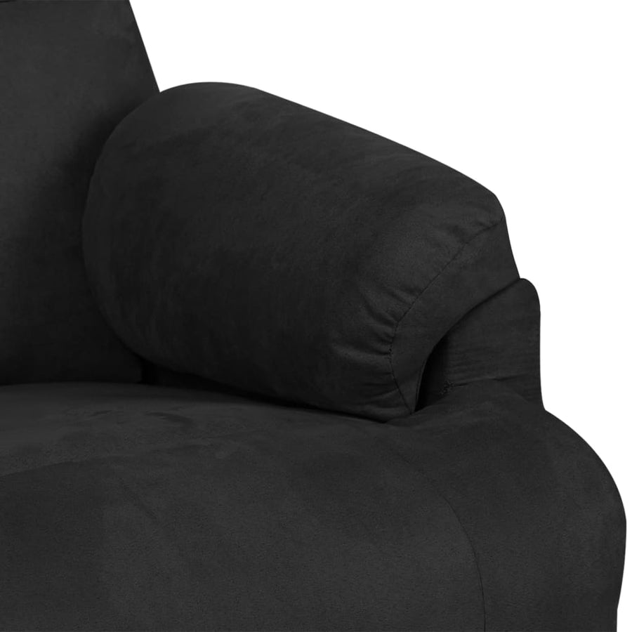Massagestoel microvezelstof zwart