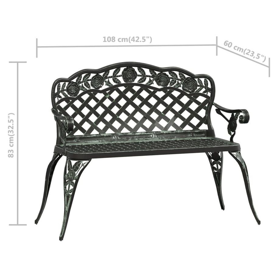 Tuinbank 108 Cm Gietaluminium Groen