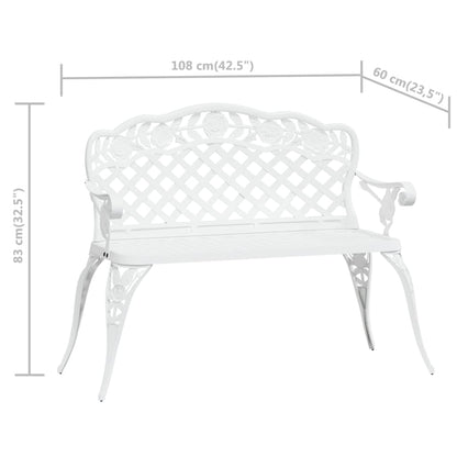 Tuinbank 108 Cm Gietaluminium Wit